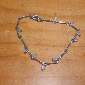 Crystal,Womans  Silver Ankle Bracelet